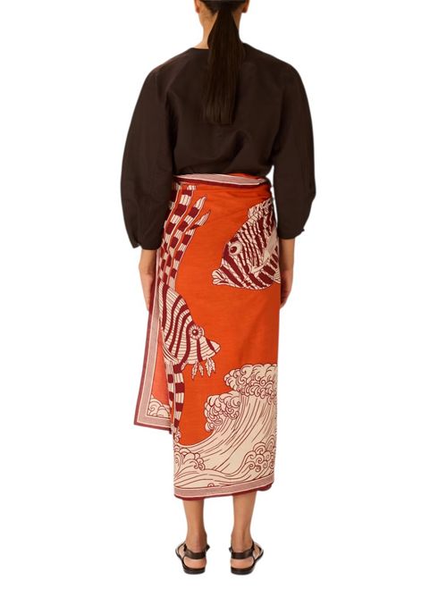 sciarpa donna vague 100x190 arancio Inoui Editions | SCARF100-VAGUEVAGUE